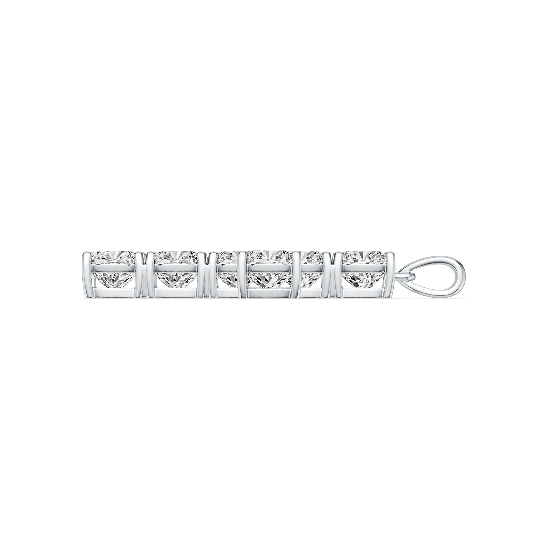 Sterling Silver Semi Mount Pendant Setting Cushion CU 7X7mm Cross Theme DHJ