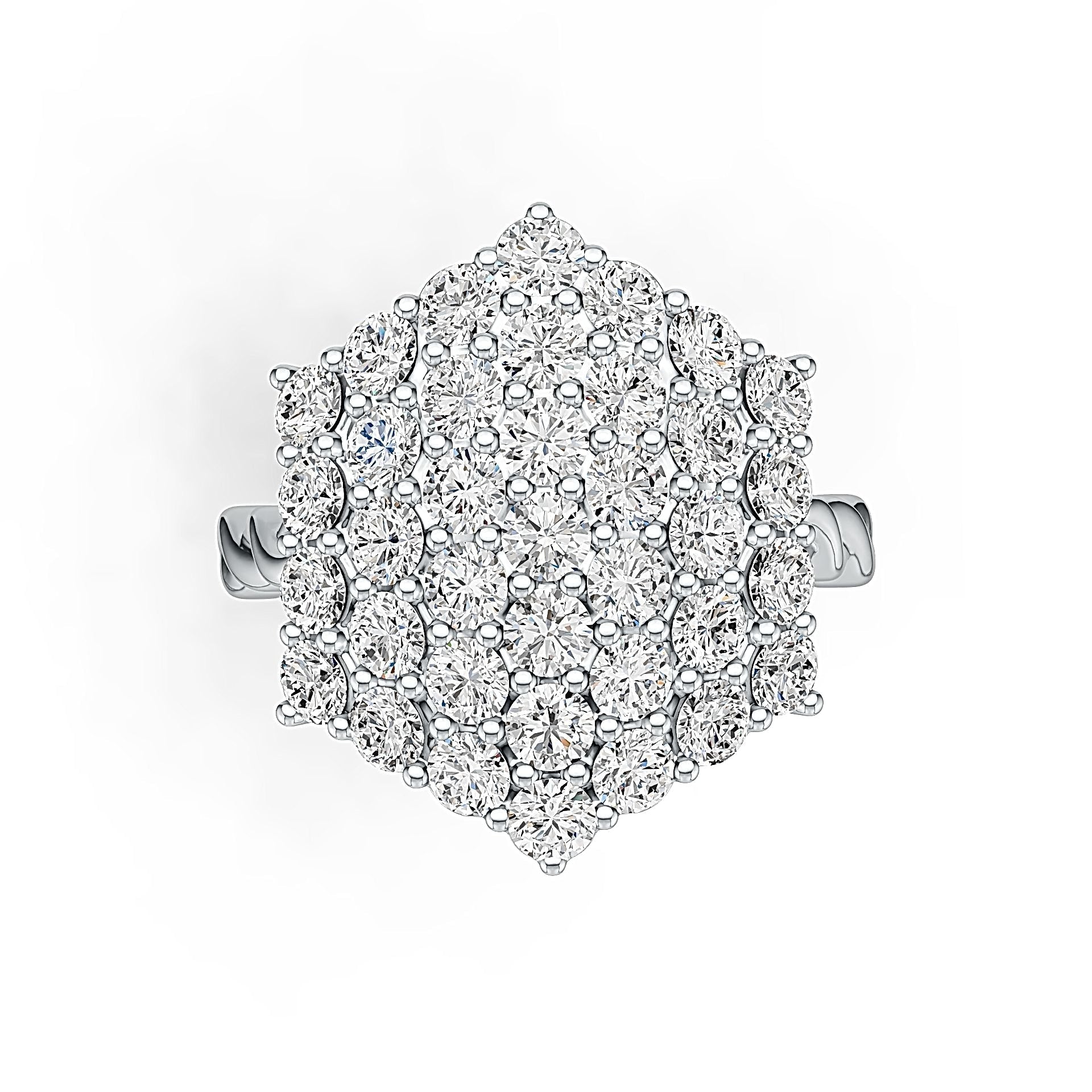 Platinum Semi Mount Ring Setting Round RD 3x3mm Diamond Accent DHJ