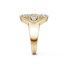 14K Gold Semi Mount Ring Setting Oval Ov 5x4mm Diamond Accent Syz Jewelry