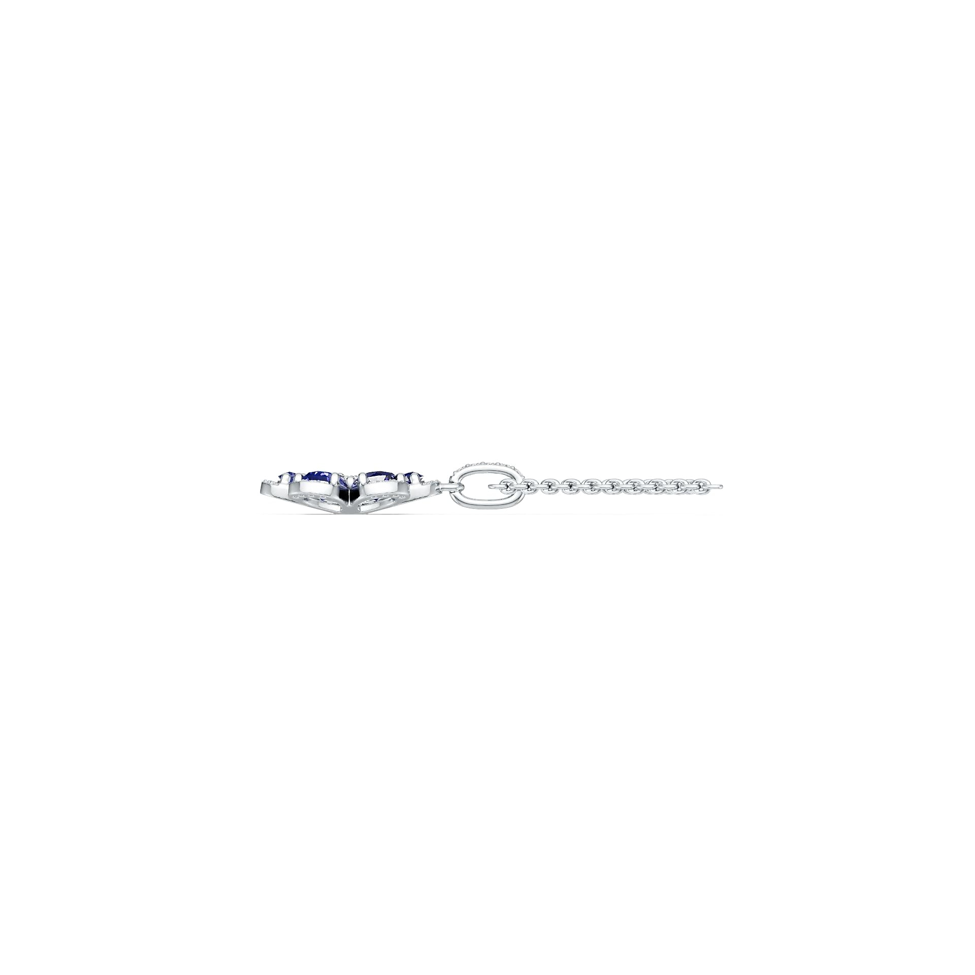 18K Gold Semi Mount Pendant Setting Pear Pe 6x4mm Diamond Accent Syzjewelry