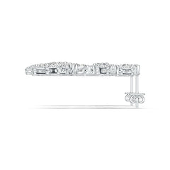 Sterling Silver Semi Mount Earrings Setting Pear PE 5X3mm with White Topaz DHJ