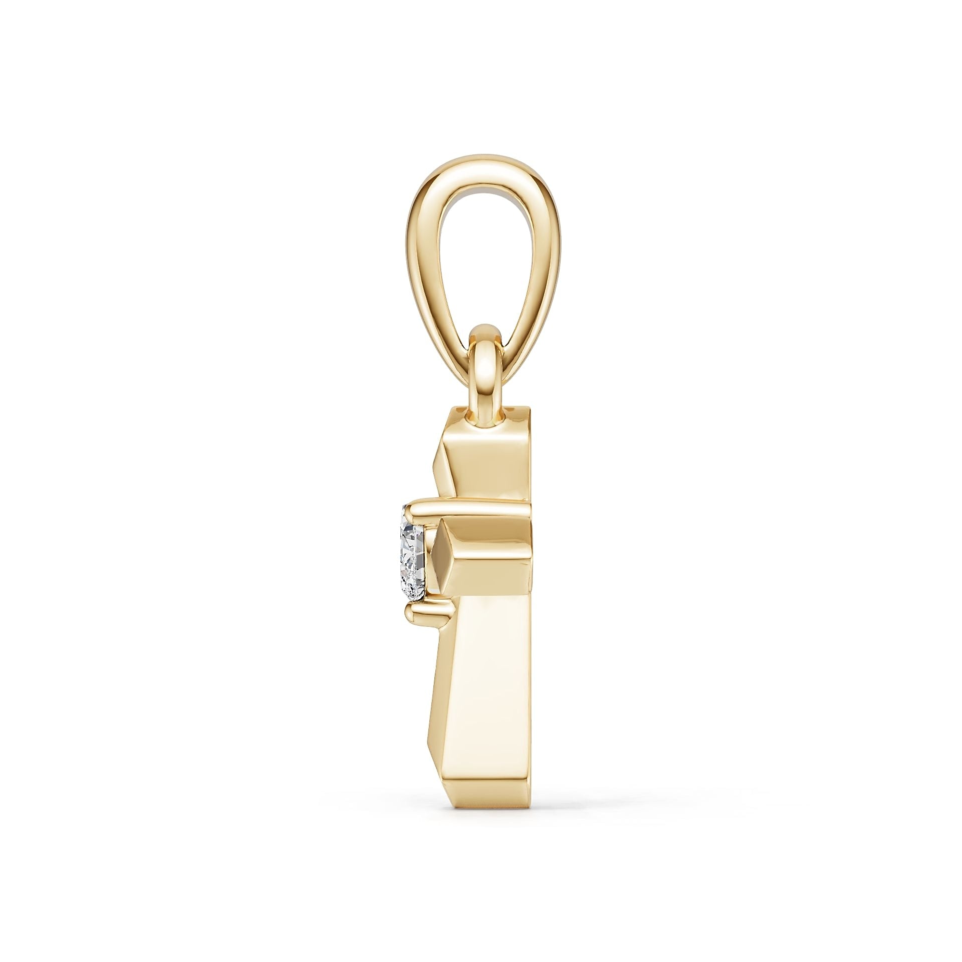 10K Gold Semi Mount Pendant Setting Heart He 3x3mm Syz Jewelry