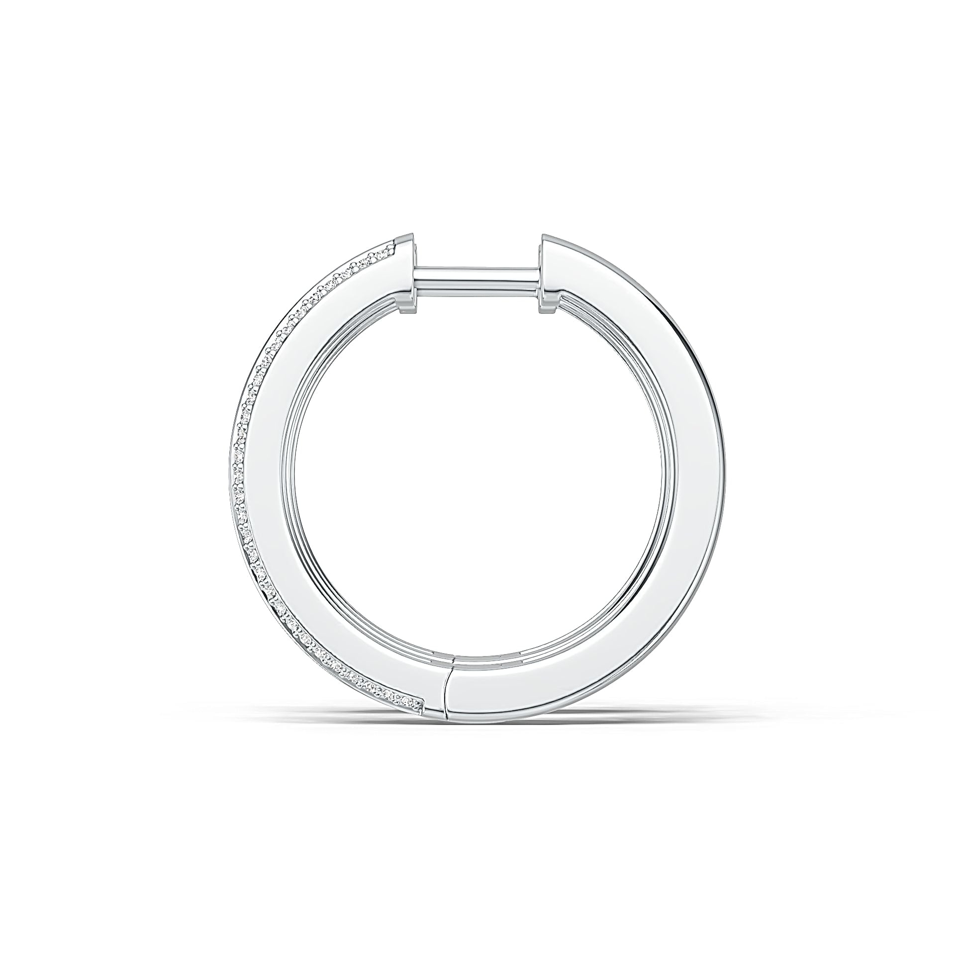 Sterling Silver Semi Mount Earrings Setting Round RD 0.9mm DHJ