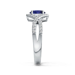 Sterling Silver Semi Mount Ring Setting Oval OV 7X5mm with White Topaz Syzjewelry