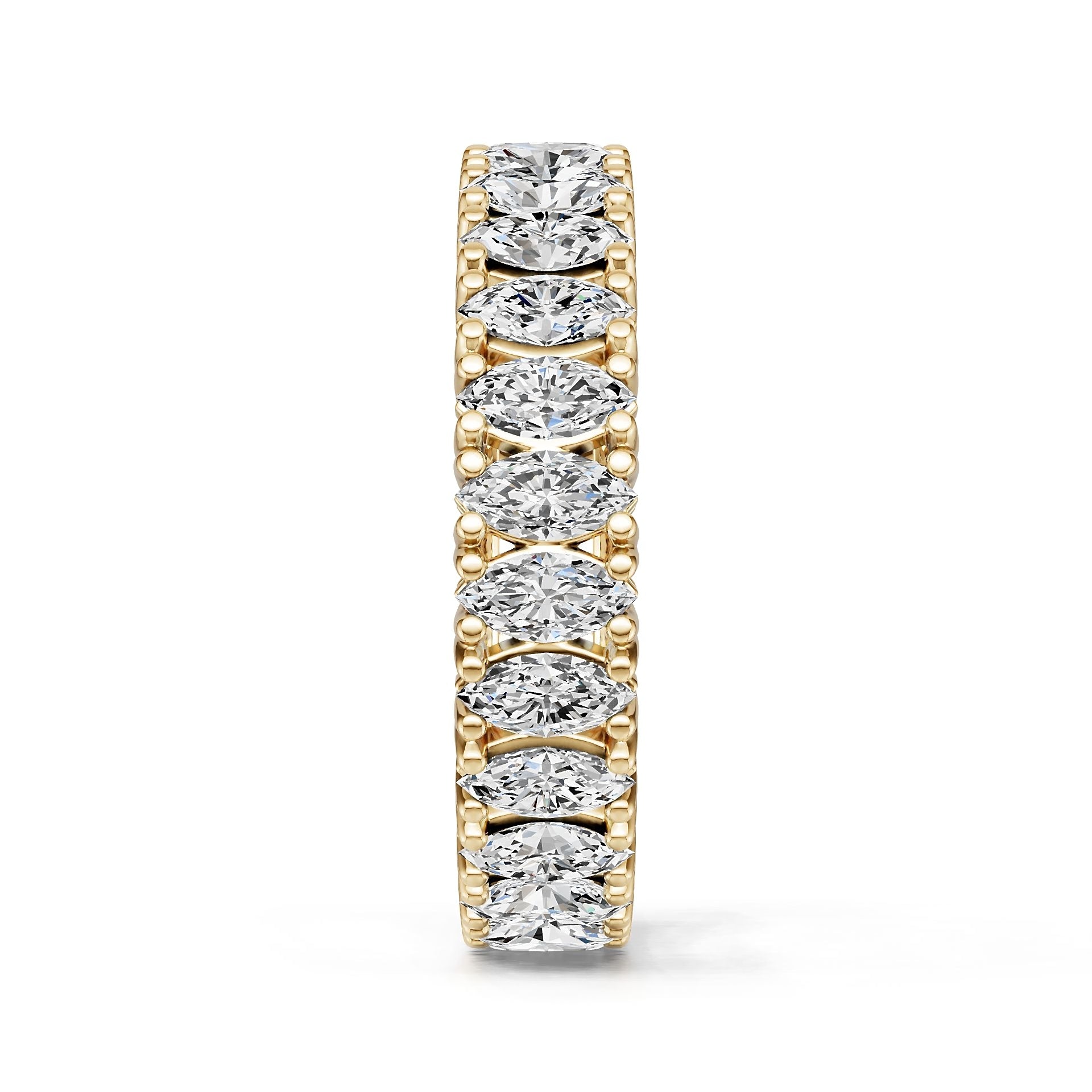 18K Gold Semi Mount Ring Setting Marquise Ma 5x2mm Diamond Accent Syz Jewelry