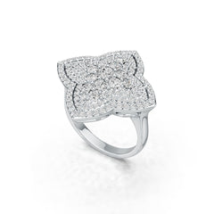 14K Gold Semi Mount Ring Setting Round RD 3.5mm Diamond Accent DHJ