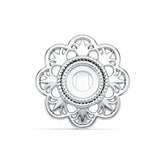 Sterling Silver Semi Mount Pendant Setting Round Rd DHJ