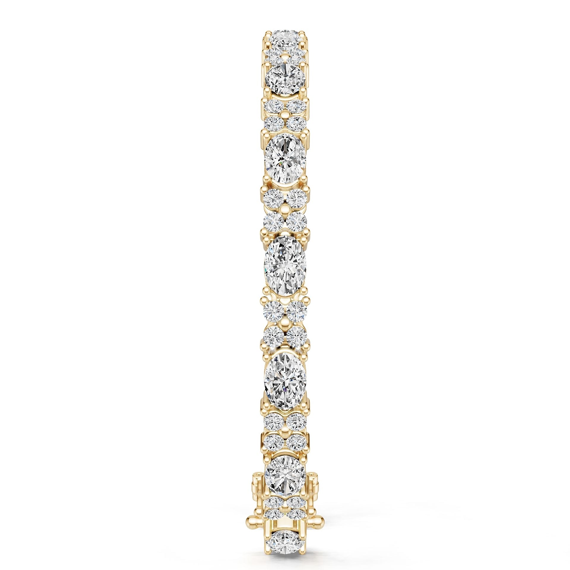 Platinum Semi Mount Bracelet Setting Oval Ov 7x5mm Diamond Accent Syz Jewelry