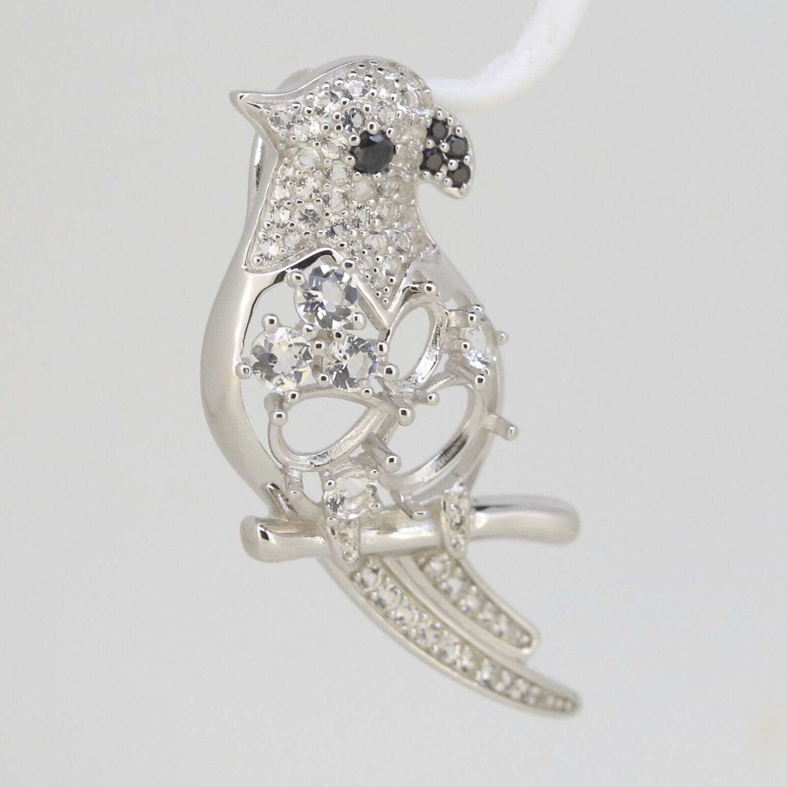 10K Gold Semi Mount Pendant Setting OV 8x6mm 6x4 PE 7x5mm Bird Theme Moissanite Accent Syzjewelry