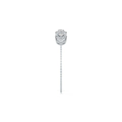 14K Gold Semi Mount Bracelet Setting Pear PE 7X5mm with White Topaz Diamond Accent DHJ