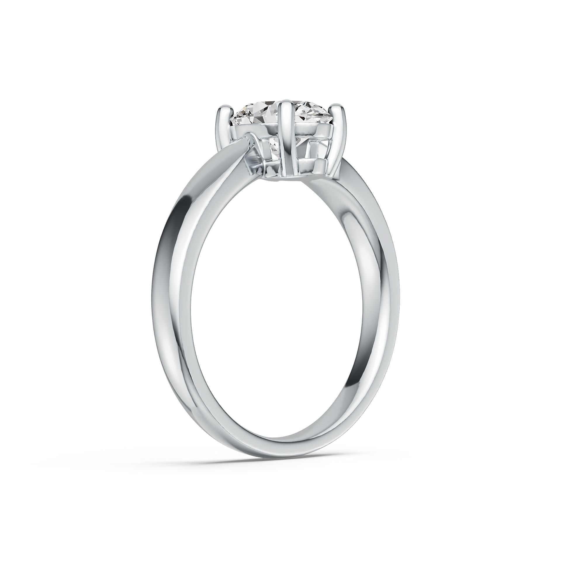 18K Gold Semi Mount Ring Setting Oval OV 8X6mm Solitaire DHJ