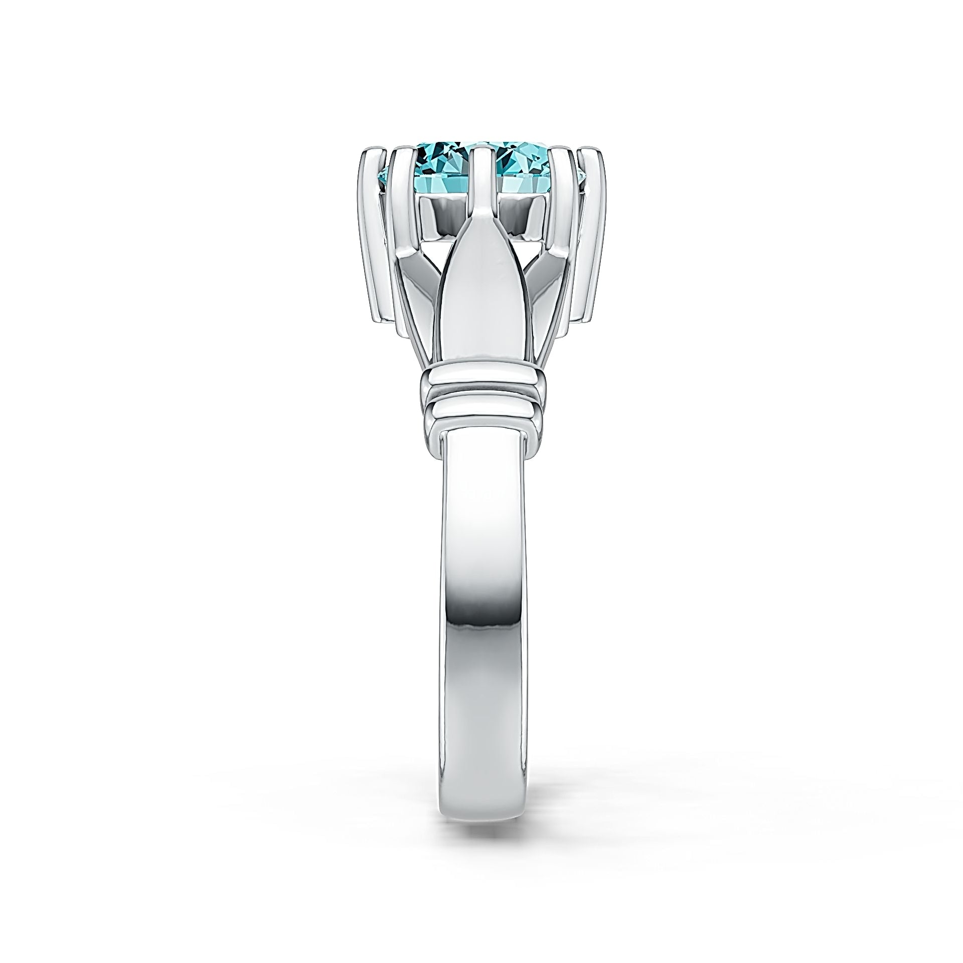 Sterling Silver Semi Mount Ring Setting Round Cut RD 7x7mm Vintage Repro Syzjewelry