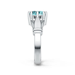 Sterling Silver Semi Mount Ring Setting Round Cut RD 7x7mm Vintage Repro Syzjewelry