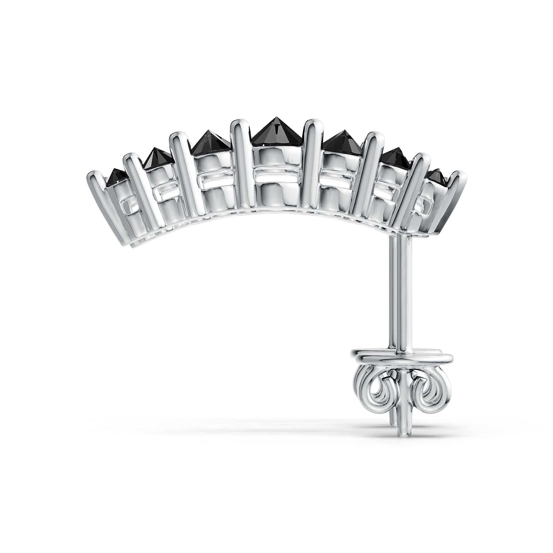 Sterling Silver Semi Mount Earrings Setting Round RD 3x3mm DHJ