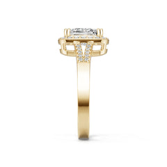 14K Gold Semi Mount Ring Setting Cushion Cu 5x7mm Diamond Accent Syz Jewelry