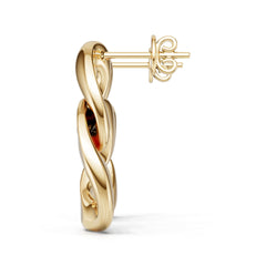18K Gold Semi Mount Earrings Setting Round Ro 6x6mm Syz Jewelry