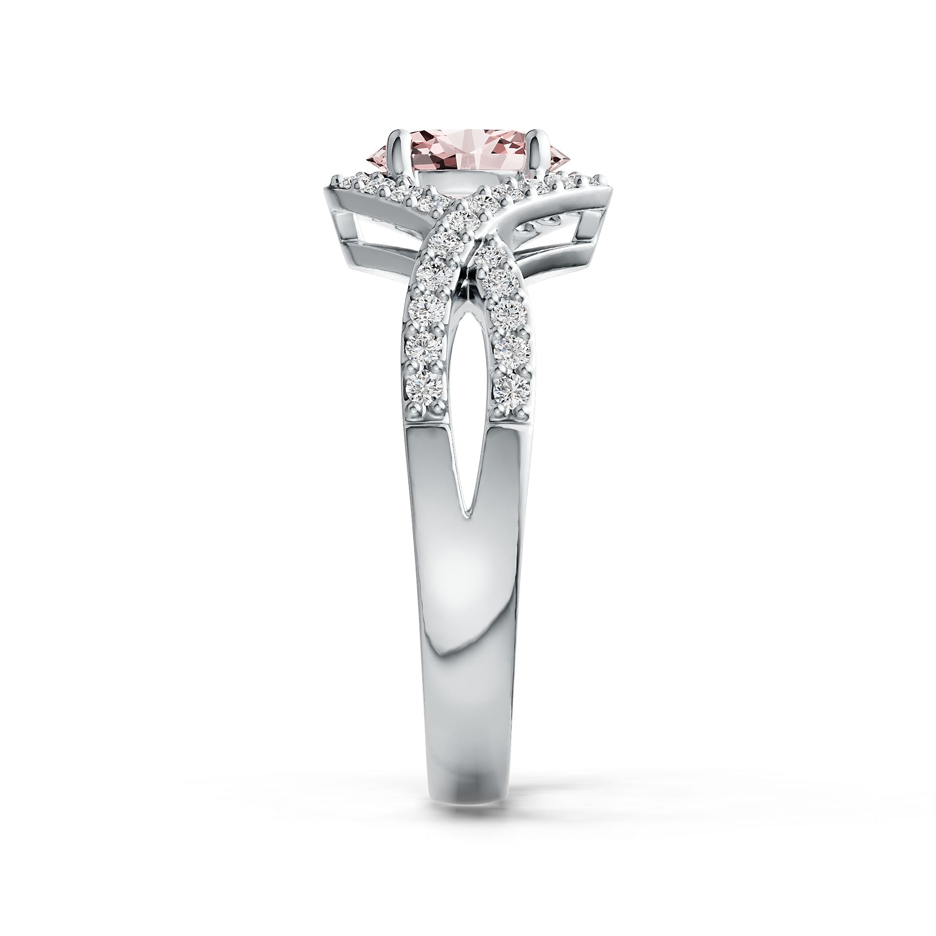 Sterling Silver Semi Mount Ring Setting Oval OV 7X5mm with White Topaz Syzjewelry