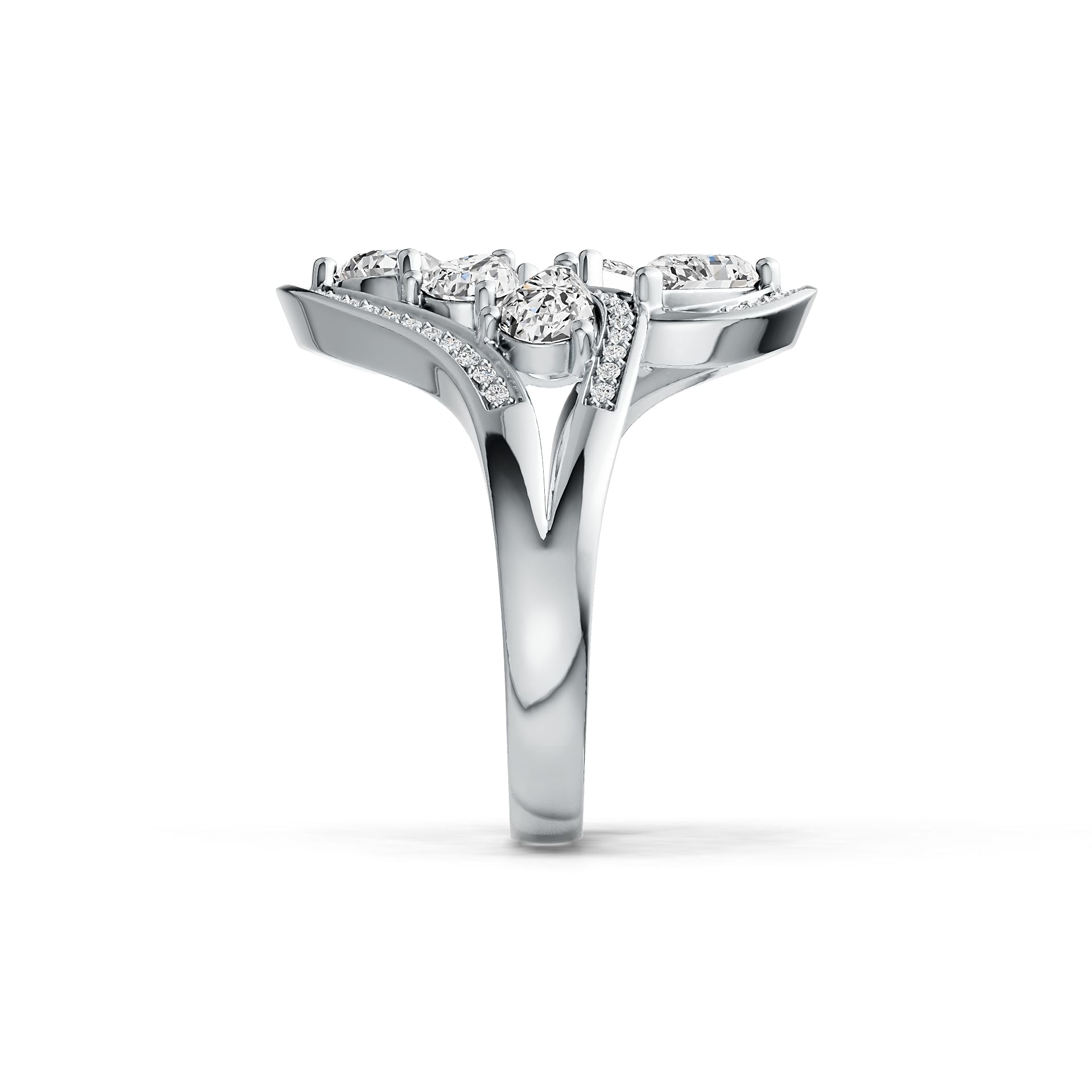 Sterling Silver Semi Mount Ring Setting Pear PE 7X5mm PE 6X4mm DHJ