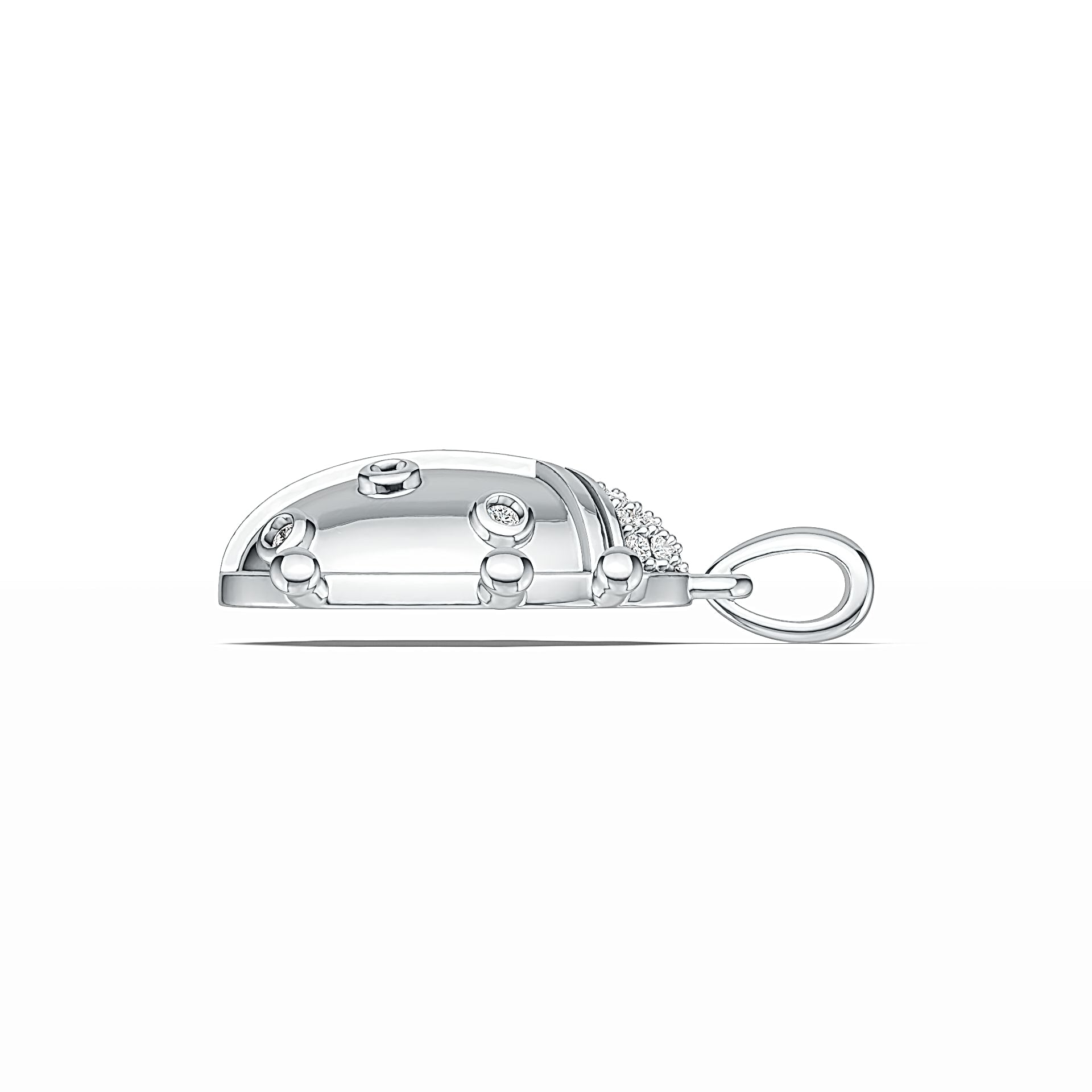 Sterling Silver Semi Mount Pendant Setting Round RD 1.5mm DHJ