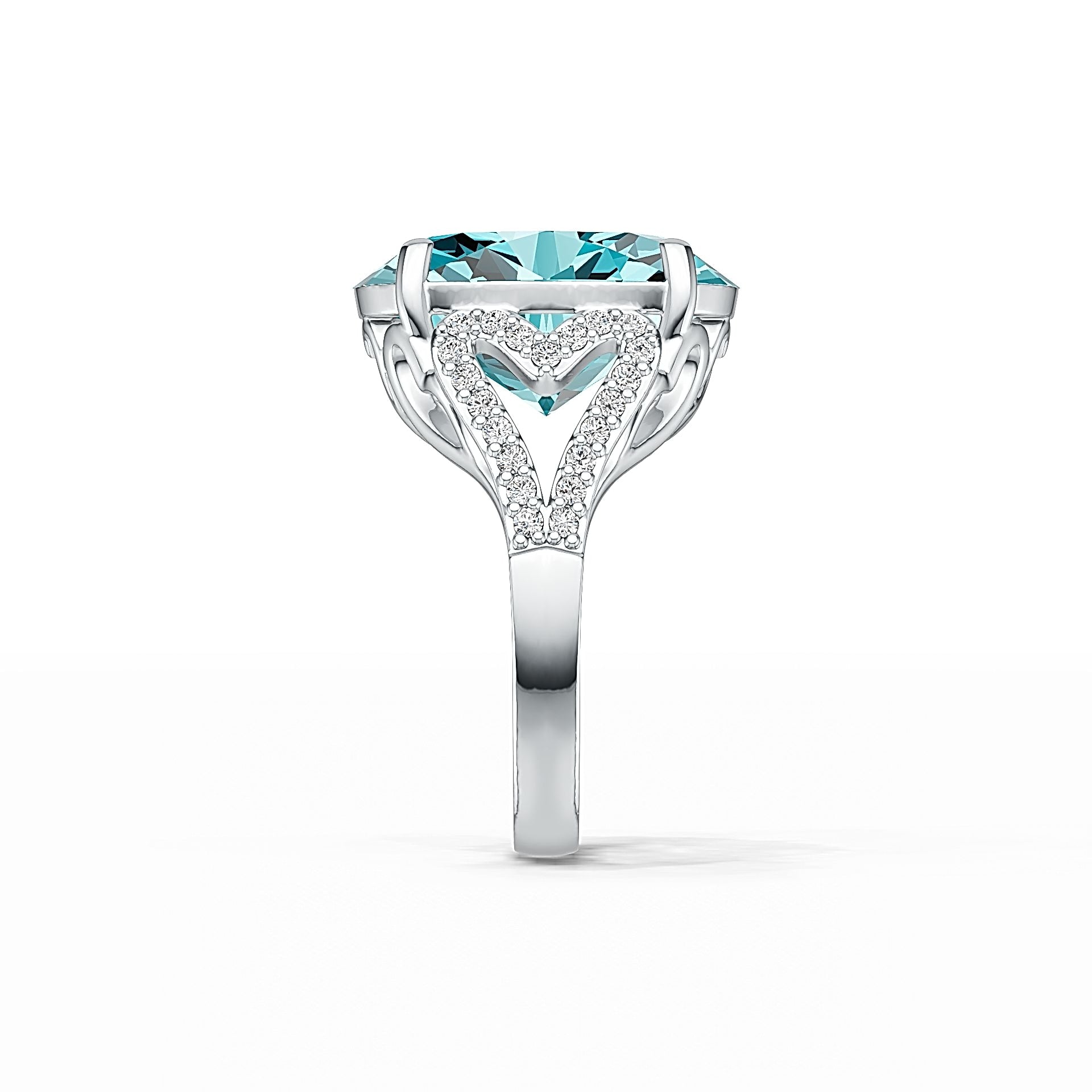 Sterling Silver Semi Mount Ring Setting Oval OV 16X12mm DHJ