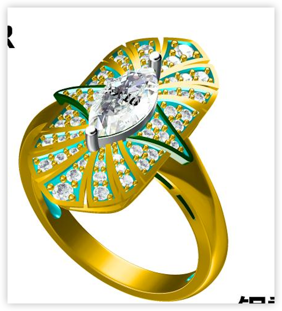 18K Gold Semi Mount Ring Setting Marquise MQ 10X5mm Diamond Accent DHJ
