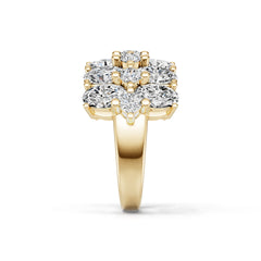 Platinum Semi Mount Ring Setting Oval Ov 6x4mm Diamond Accent Syz Jewelry