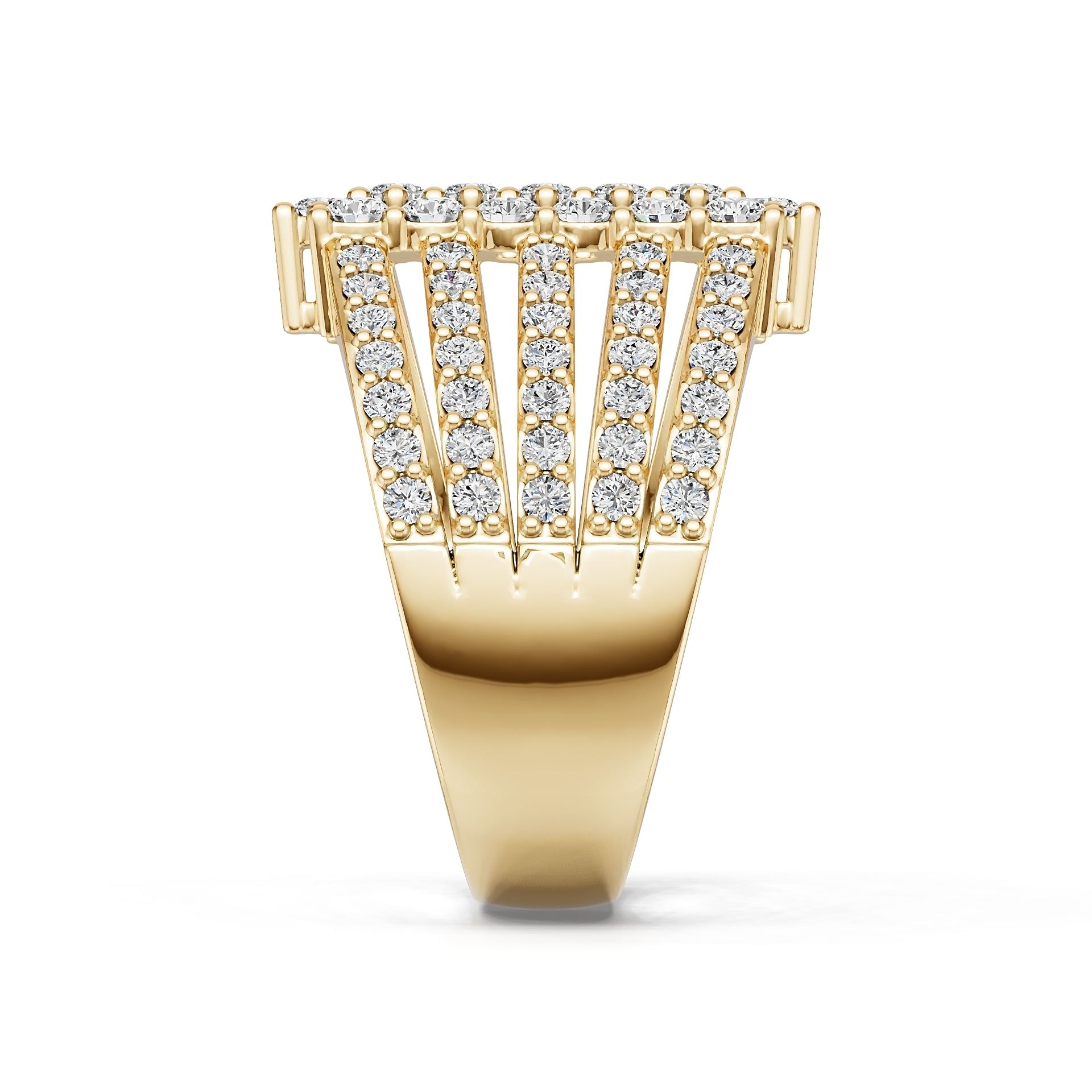 18K Gold Semi Mount Ring Setting Round Ro 6x6mm Syz Jewelry