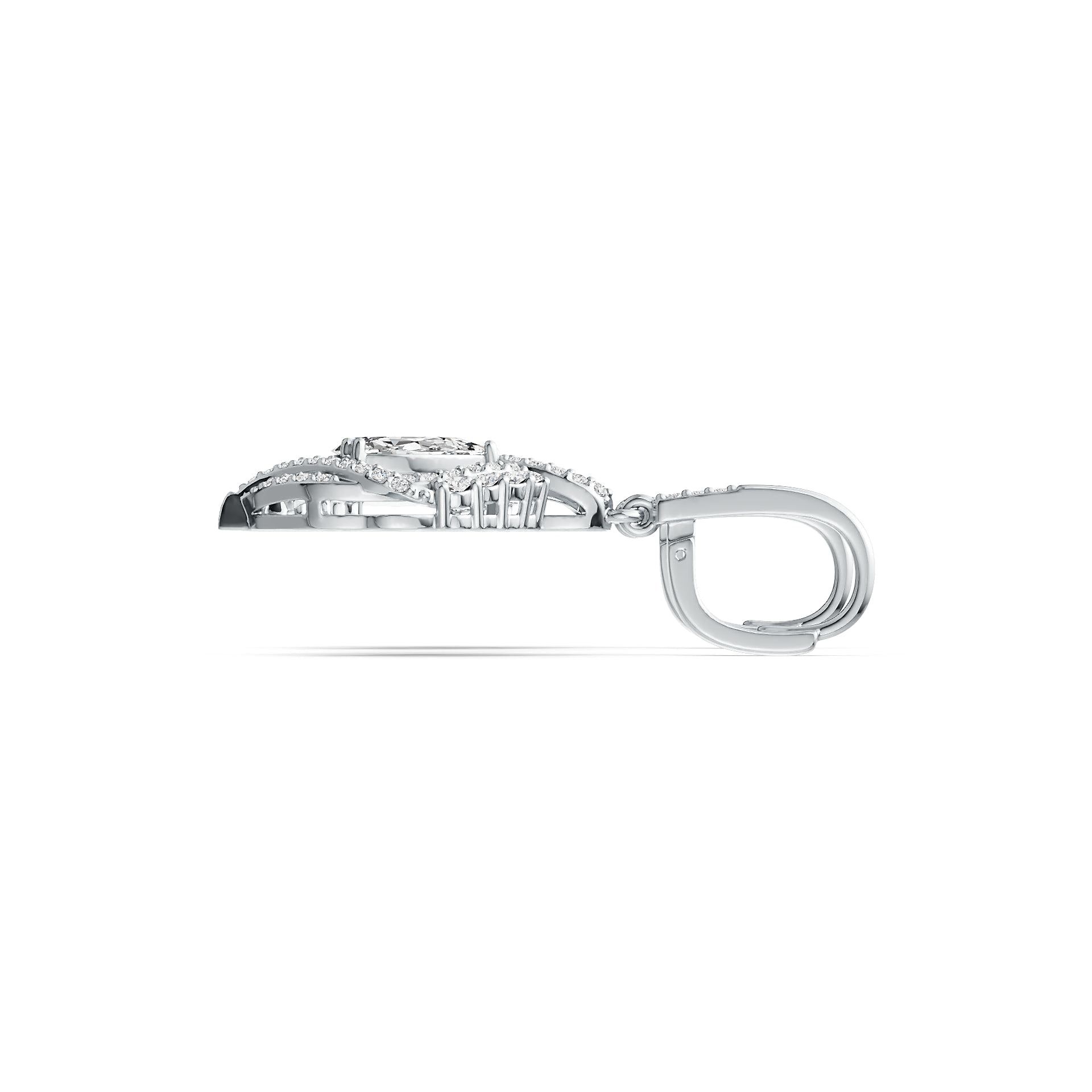 Sterling Silver Semi Mount Earrings Setting Pear PE 9X6mm DHJ