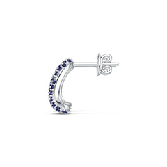 14K Gold Pave Earrings with or Moissanite Diamond Accent DHJ