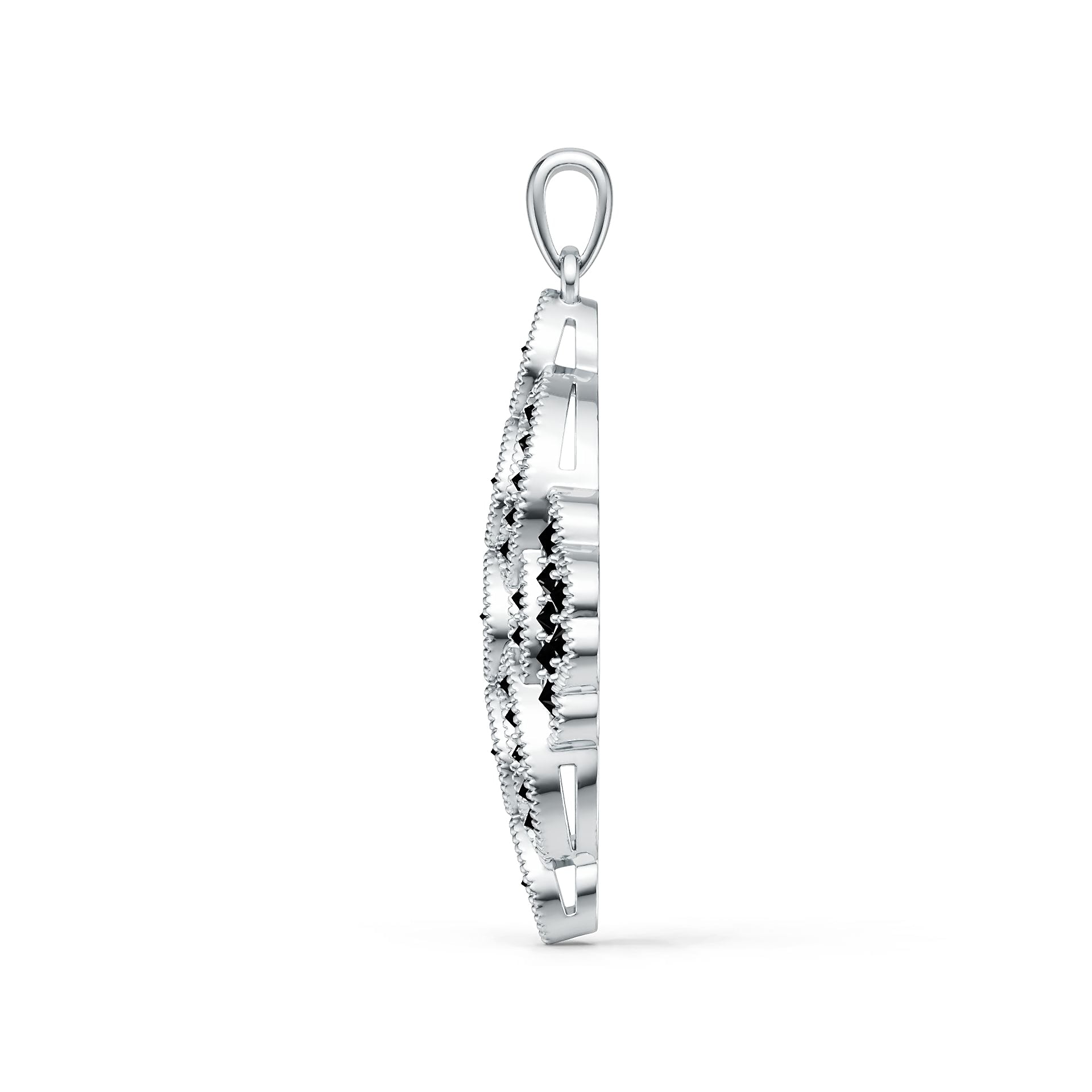 Platinum Semi Mount Pendant Setting Round Ro 2x2mm Syz Jewelry