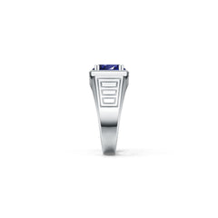 Men's Sterling Silver Semi Mount Ring Setting Oval OV 10x8mm w/ Accent DHJ