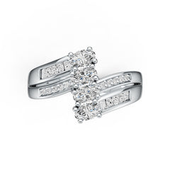 18K Gold Semi Mount Ring Setting Oval OV 5x3mm Diamond Accent DHJ