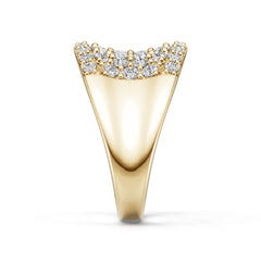 18K Gold Semi Mount Ring Setting Round Ro 6x6mm Diamond Accent Syz Jewelry