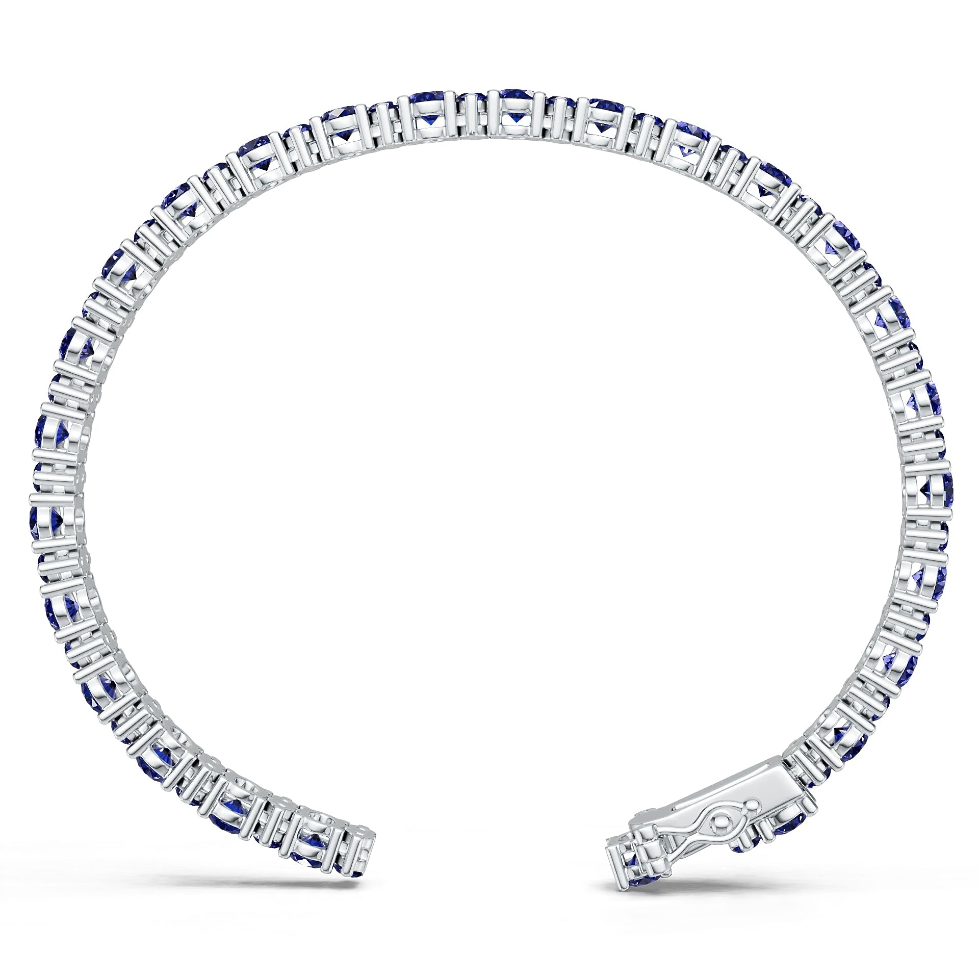 Platinum Semi Mount Bracelet Setting Oval OV 6x4mm Diamond Accent DHJ