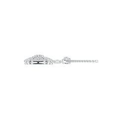 Sterling Silver Semi Mount Pendant Setting Round RD 5x5mm with White Topaz DHJ