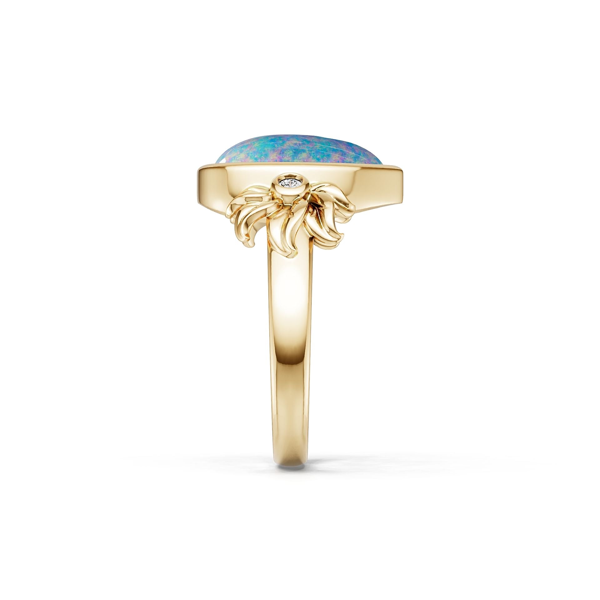 18K Gold Semi Mount Ring Setting Round Ro 2x0mm Syz Jewelry
