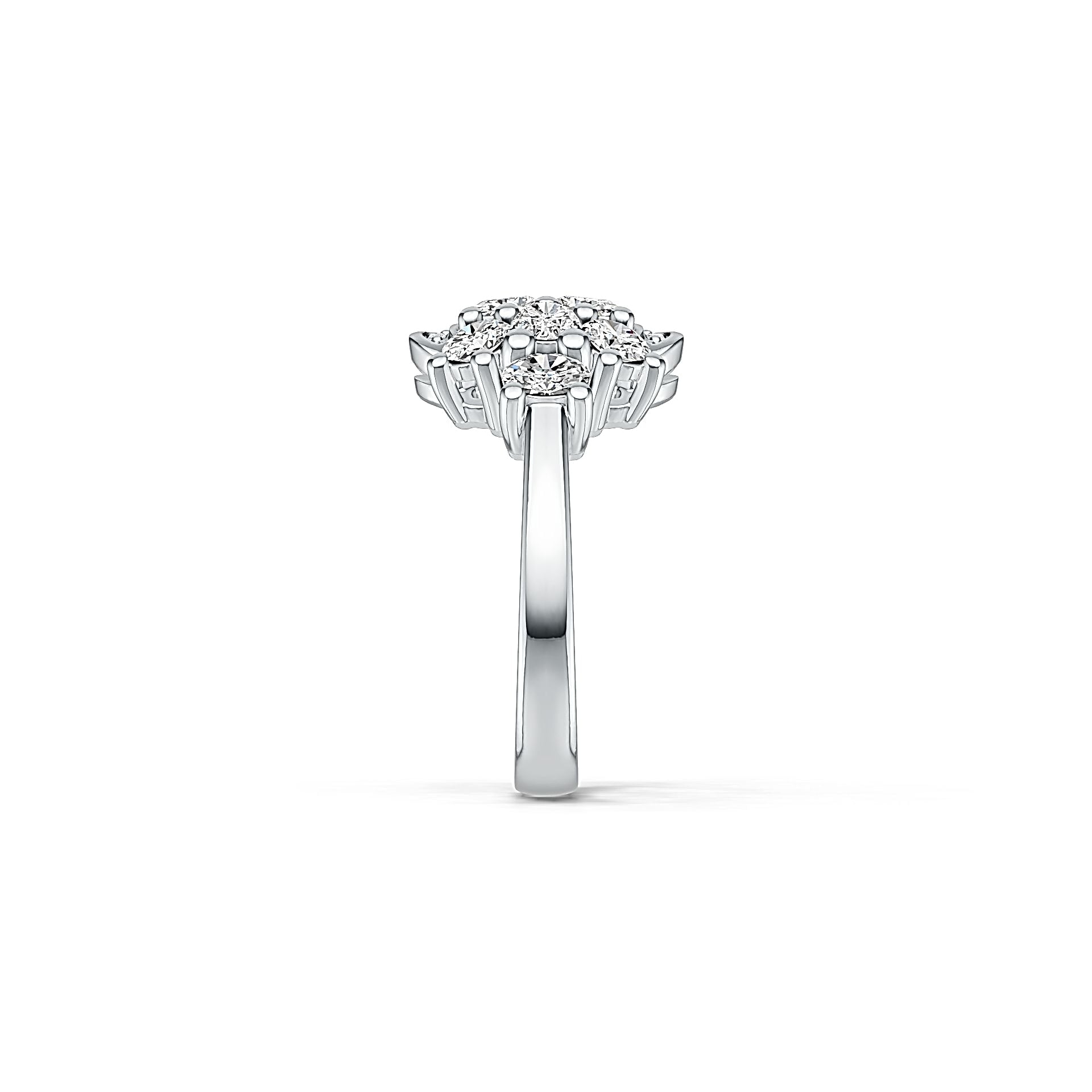 Sterling Silver Semi Mount Ring Setting Oval OV 4X3mm with White Topaz - Syzjewelry