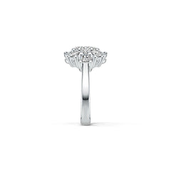 Sterling Silver Semi Mount Ring Setting Oval OV 4X3mm with White Topaz - Syzjewelry