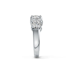 18K Gold Semi Mount Ring Setting Round RD 5x5mm Diamond Accent DHJ