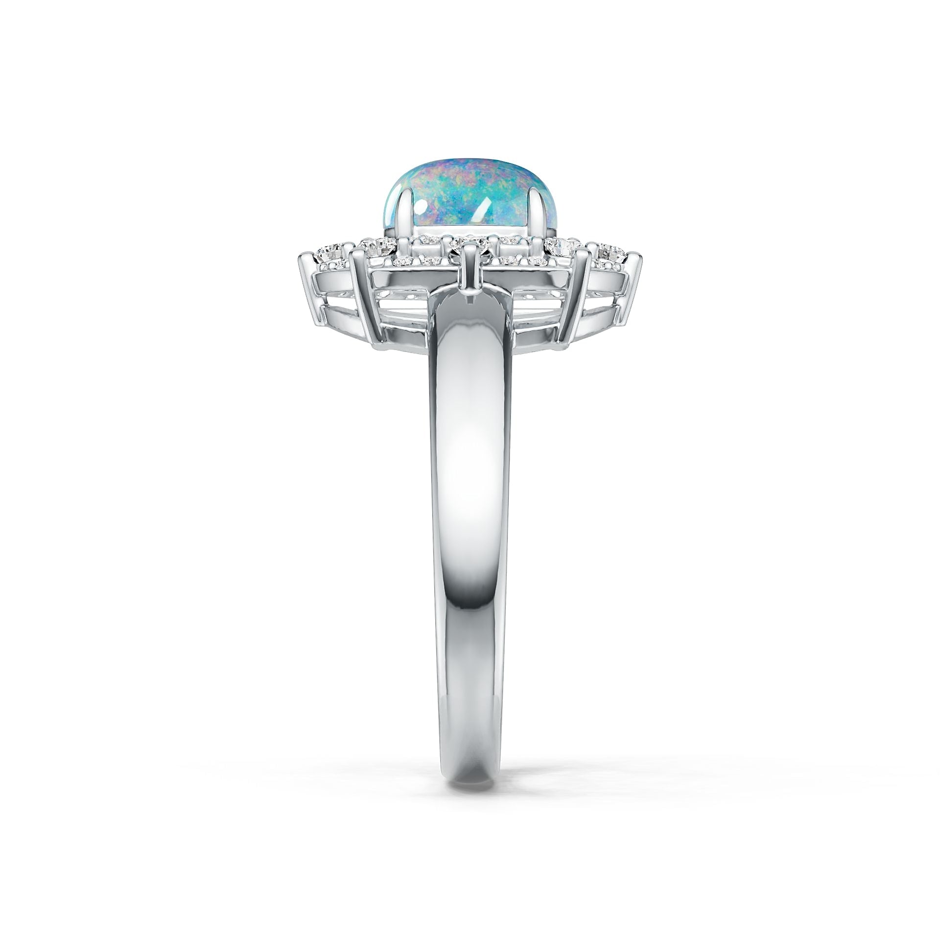 Sterling Silver Semi Mount Ring Setting Oval OV 8X6mm Cabochon DHJ