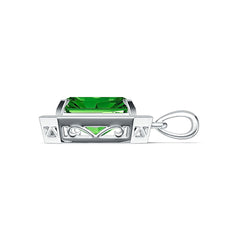 14K Gold Semi Mount Pendant Setting Emerald OCT 12X10mm DHJ