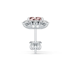 10K Gold Semi Mount Earrings Setting Oval Ov 7x5mm Moissanite Accent Syz Jewelry