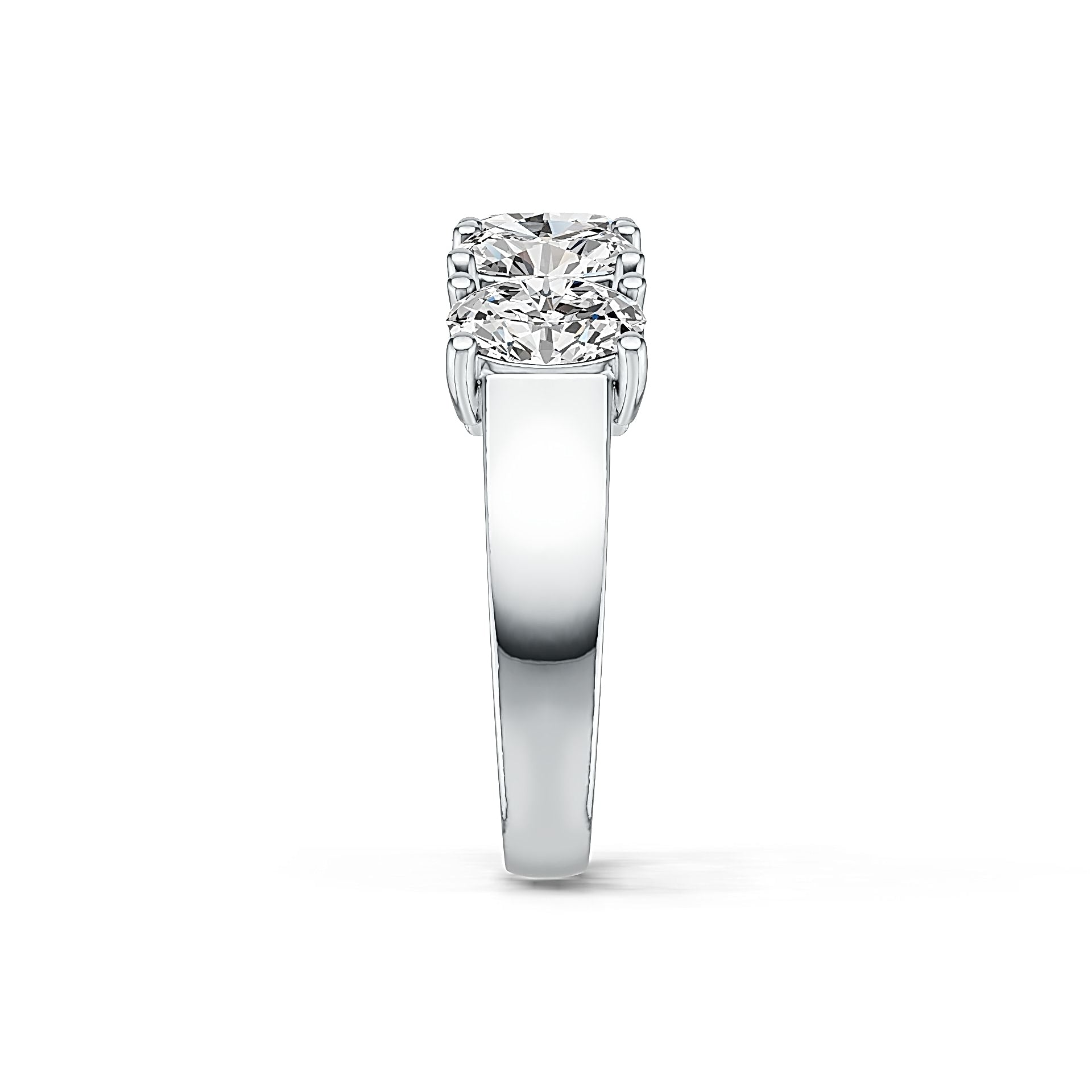 Sterling Silver Semi Mount Ring Setting Oval OV 6X4mm 5-Stone Ring DHJ