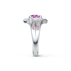 Sterling Silver Semi Mount Ring Setting Oval OV 8x6mm White Topaz Syzjewelry