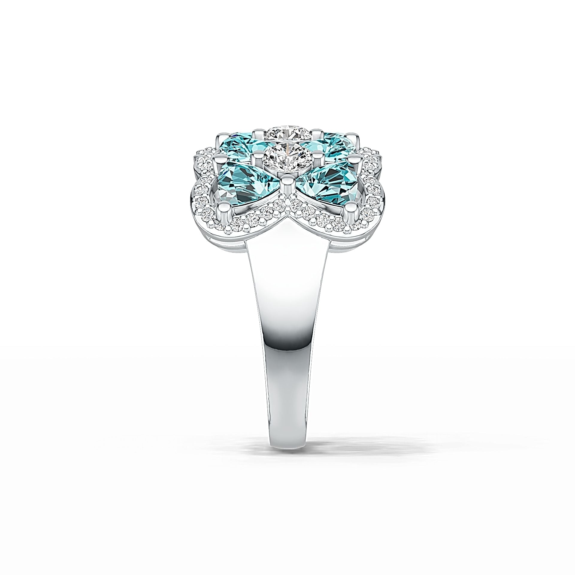 Sterling Silver Semi Mount Ring Setting Trillion TR 5X5mm DHJ