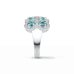 Sterling Silver Semi Mount Ring Setting Trillion TR 5X5mm DHJ