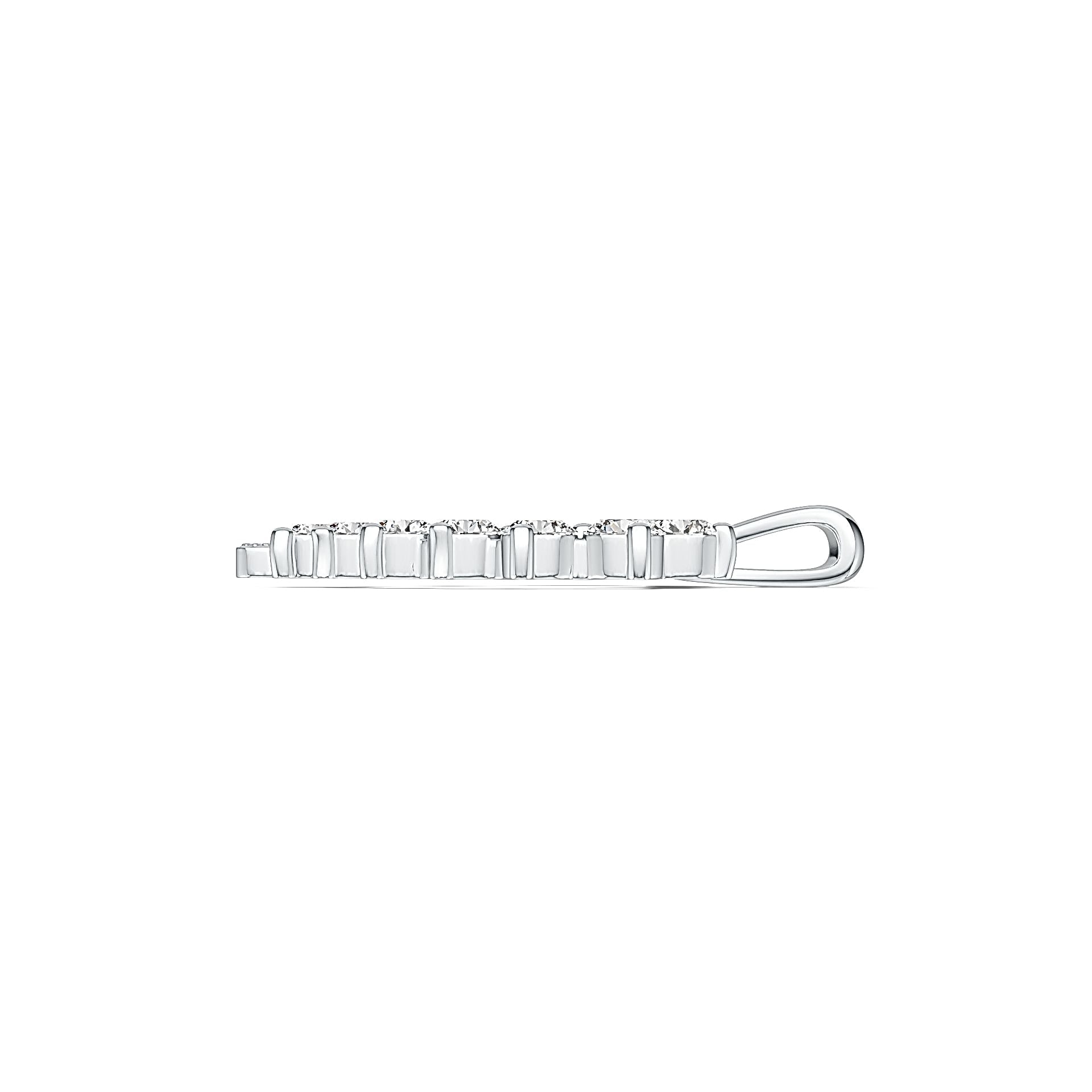 18K Gold Semi Mount Pendant Setting Round RD 5X5mm RD 4X4mm RD 3X3mm Diamond Accent DHJ