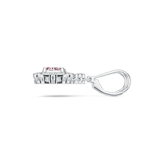 10K Gold Semi Mount Earrings Setting Oval OV 7X5mm with White Topaz Moissanite Accent DHJ
