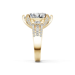 14K Gold Semi Mount Ring Setting Round Ro 1x1mm Diamond Accent Syz Jewelry
