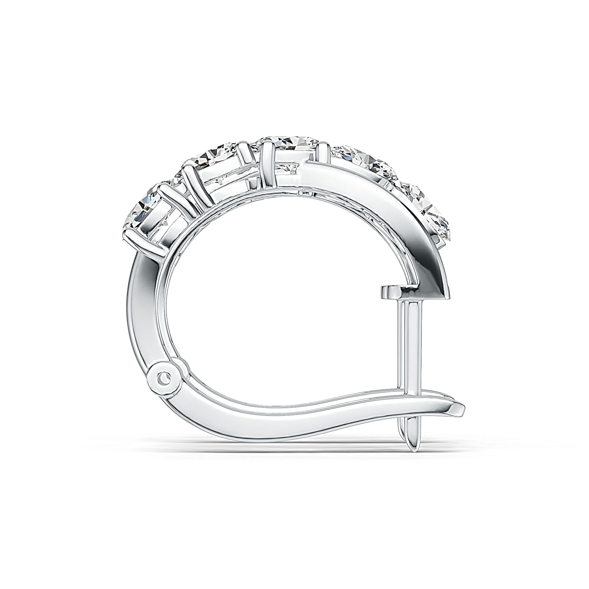 Sterling Silver Semi Mount Earrings Setting Oval OV 5X3mm with White Topaz Syzjewelry